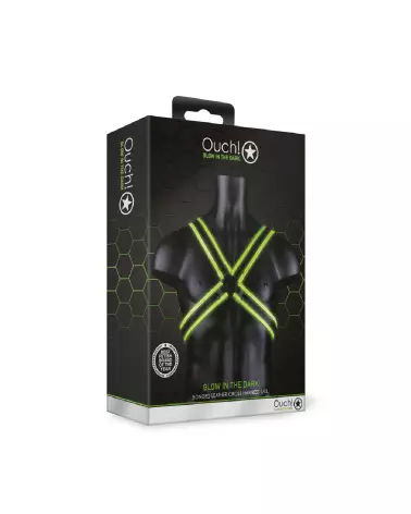 Image du harnais Cross Armor Glow in the Dark L/XL par Ouch! by Shots, style et visibilité-2
