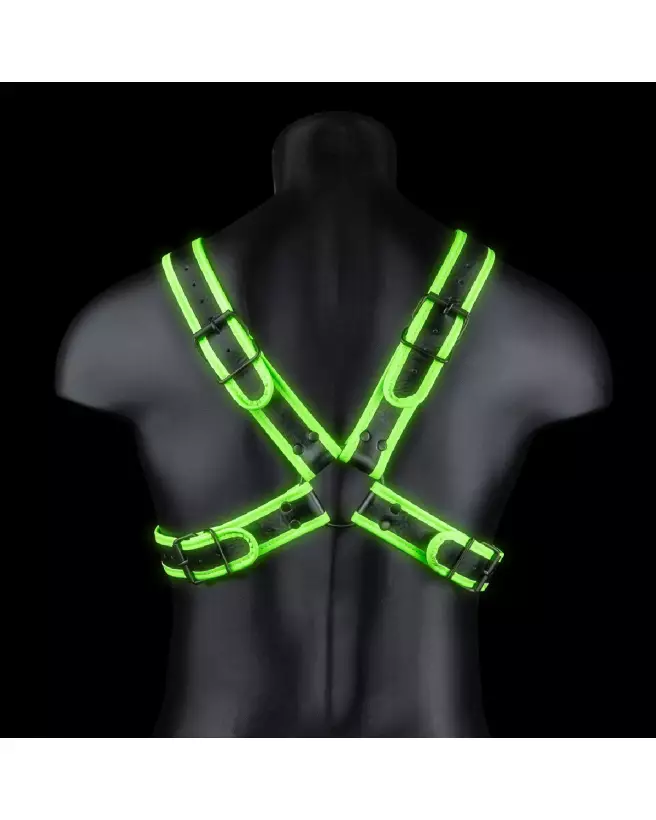 Image du harnais Cross Armor Glow in the Dark L/XL par Ouch! by Shots, style et visibilité-4