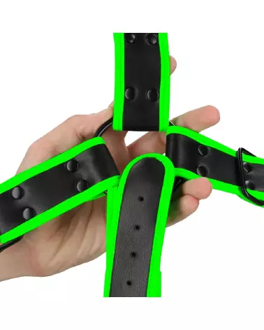 Image du harnais Cross Armor Glow in the Dark L/XL par Ouch! by Shots, style et visibilité-7