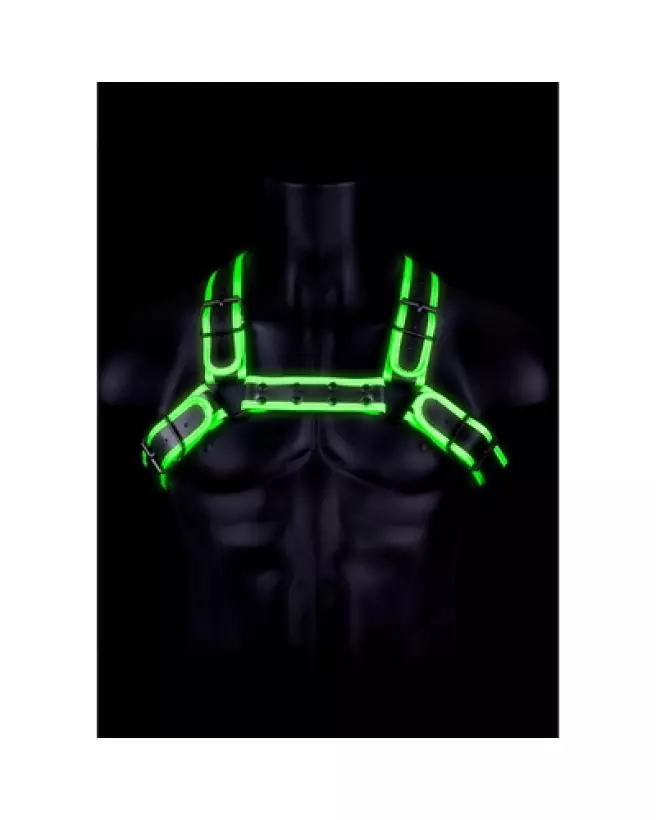 Harnais Bulldog phosphorescent taille S/M par Ouch! by Shots-1