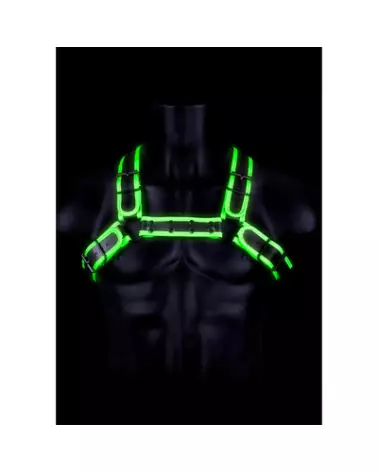 Harnais Bulldog phosphorescent taille S/M par Ouch! by Shots-1