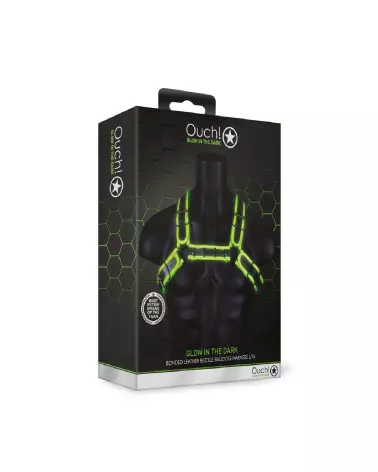 Harnais Bulldog Glow in the Dark L/XL pour Homme de Ouch! by Shots-2