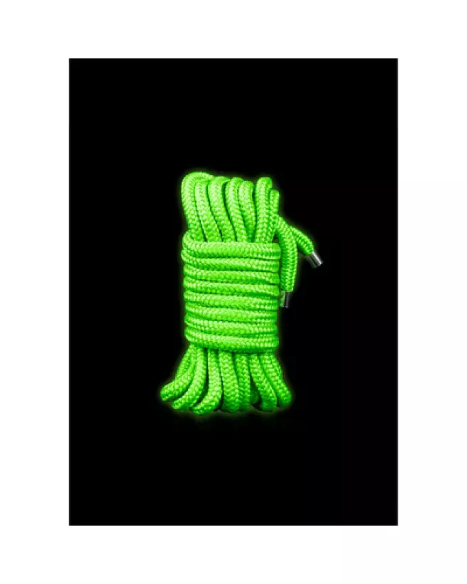Corde Shibari lumineuse Ouch! by Shots 5m brillant dans le noir-1