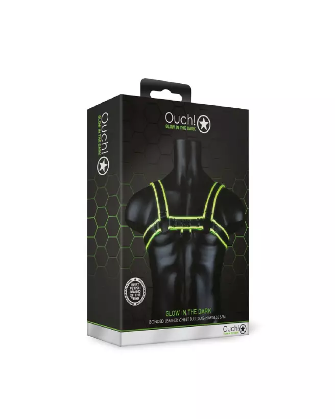 Harnais Chest Bulldog Glow in the Dark Ouch! by Shots Taille S/M-2