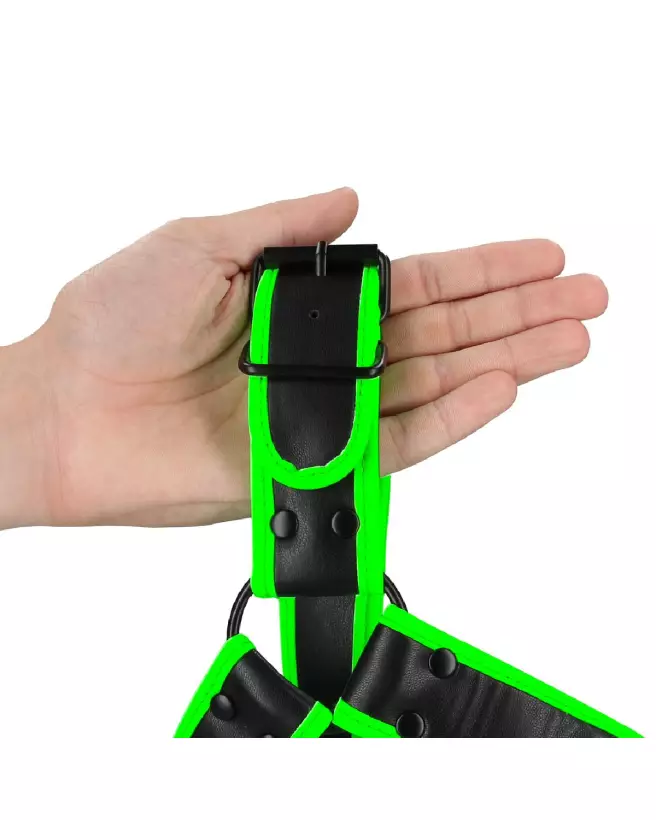 Harnais Chest Bulldog Glow in the Dark Ouch! by Shots Taille S/M-7