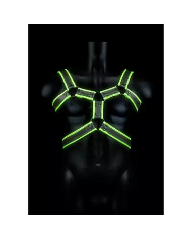 Harnais Body Armor Glow in the Dark S/M de Ouch! by Shots pour homme-1