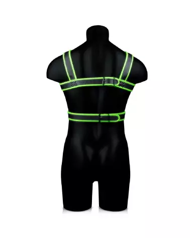 Harnais Body Armor Glow in the Dark S/M de Ouch! by Shots pour homme-6