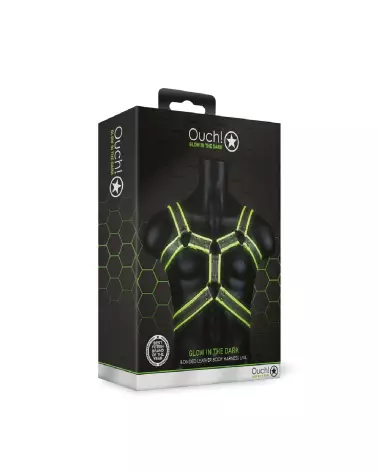 Harnais Body Armor L/XL phosphorescent Ouch! by Shots pour homme-2
