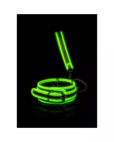 Collier et laisse phosphorescents pour chien Ouch! by Shots pour promenade nocturne sécurisée-1