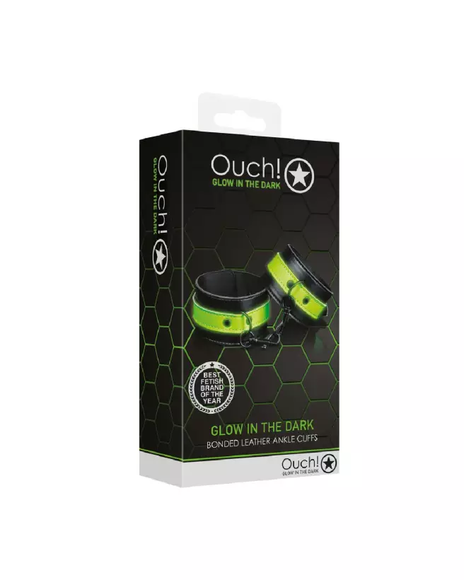 Menottes chevilles lumineuses Ouch! by Shots pour jeux nocturnes sécurisés-2