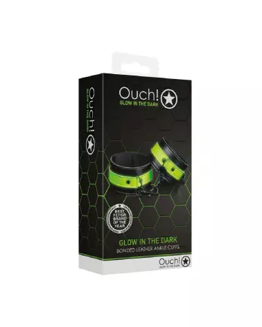 Menottes chevilles lumineuses Ouch! by Shots pour jeux nocturnes sécurisés-2