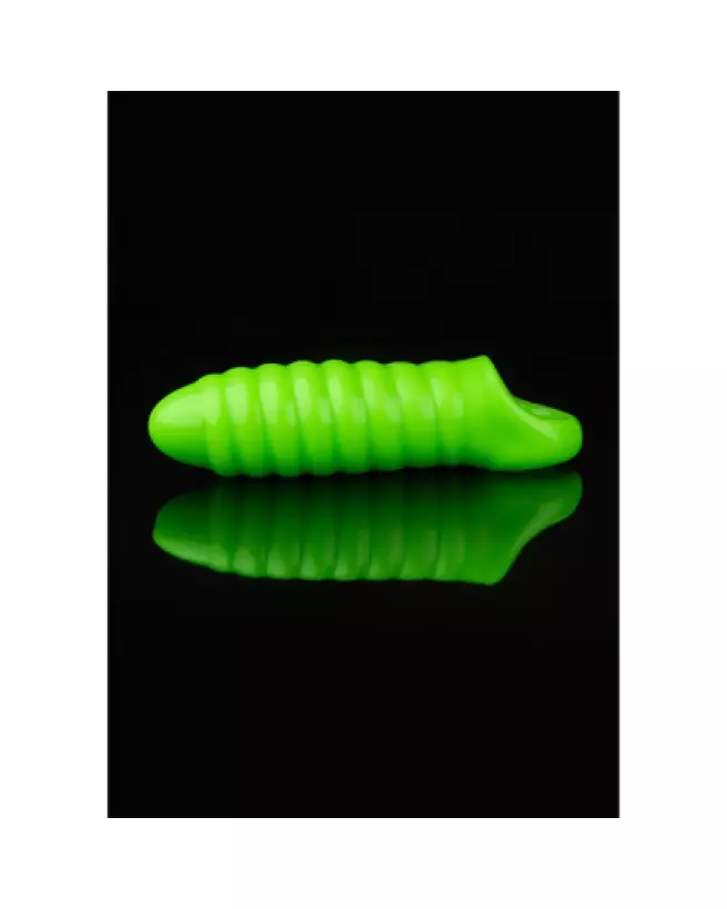 Swirl Thick Stretchy Penis Sheath Glow in the Dark par Ouch! Shots - Gaines pour Pénis-1