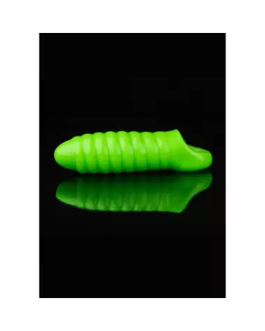 Swirl Thick Stretchy Penis Sheath Glow in the Dark par Ouch! Shots - Gaines pour Pénis-1