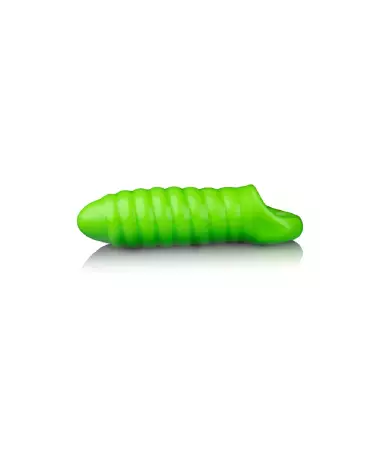 Swirl Thick Stretchy Penis Sheath Glow in the Dark par Ouch! Shots - Gaines pour Pénis-4