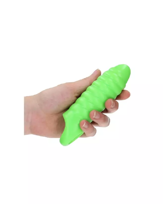 Swirl Thick Stretchy Penis Sheath Glow in the Dark par Ouch! Shots - Gaines pour Pénis-7