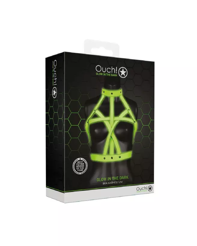 Harnais lumineux Bra Harness Ouch! by Shots taille S/M-2