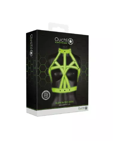 Image du Bra Harness Glow in the Dark par Ouch! by Shots en taille L/XL, parfait pour les soirées et festivals-2