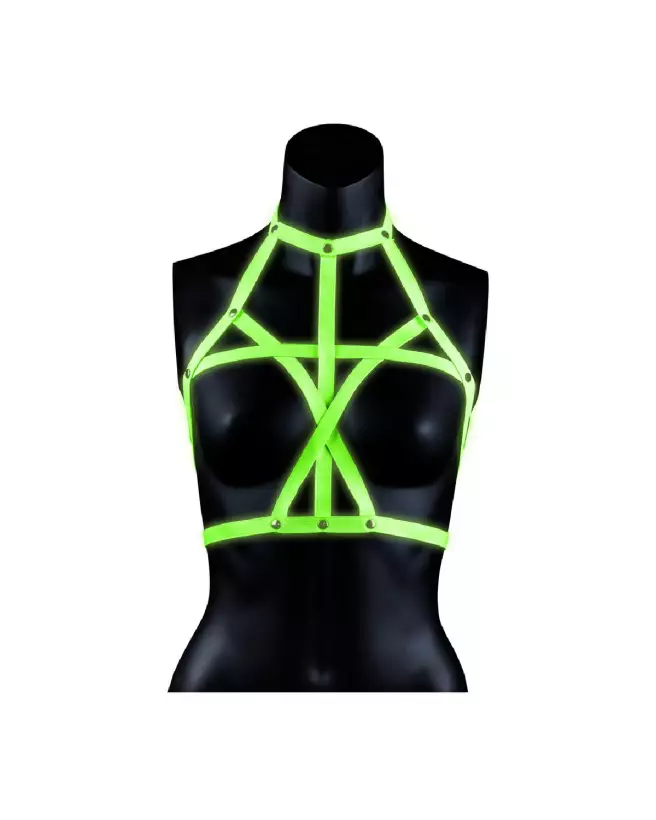 Image du Bra Harness Glow in the Dark par Ouch! by Shots en taille L/XL, parfait pour les soirées et festivals-5