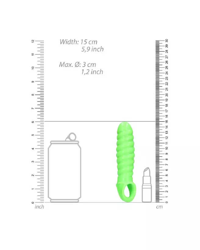 Gaine pénis Swirl Stretchable lumineuse de Ouch! by Shots-5