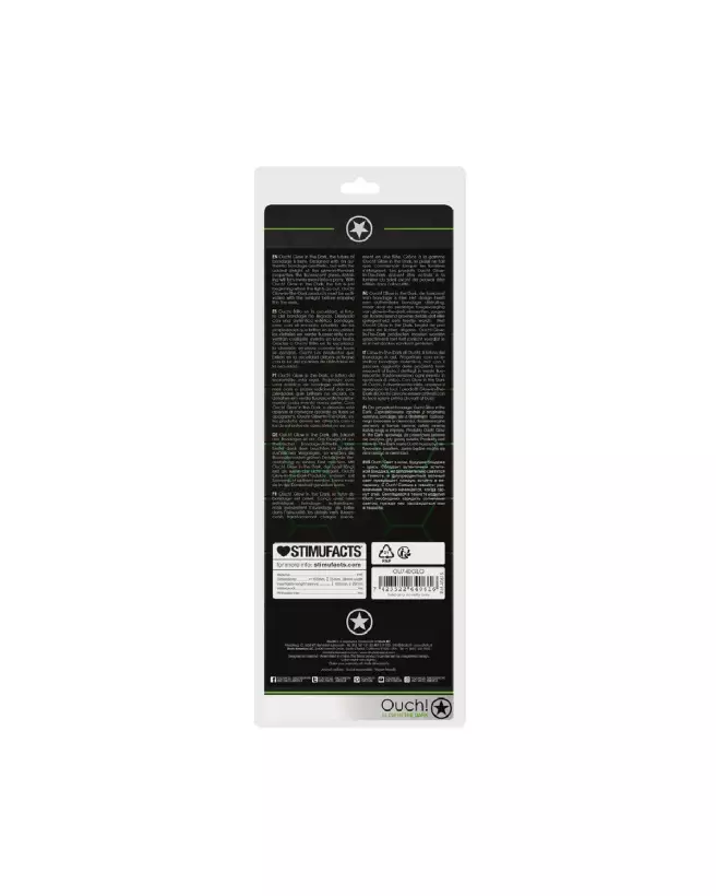 Gaine pénis lumineuse extensible Ouch! by Shots, effet glow in the dark-3