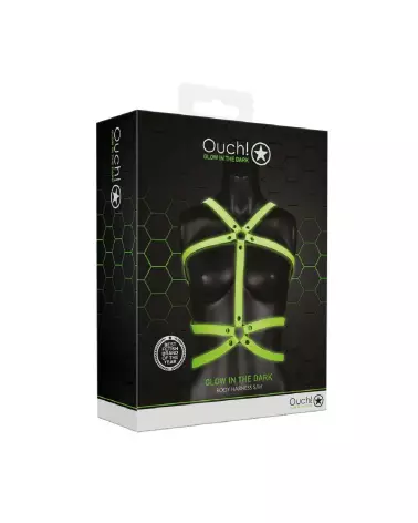 Harnais lumineux Body Armor S/M de Ouch! by Shots pour visibilité nocturne et sécurité-2