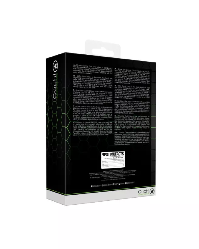 Harnais lumineux Body Armor S/M de Ouch! by Shots pour visibilité nocturne et sécurité-3
