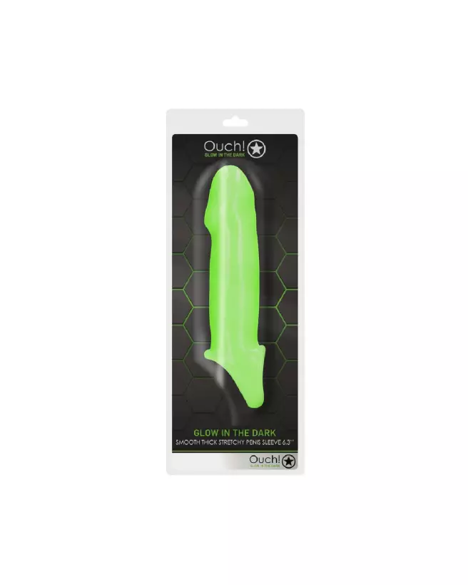 Image de la gaine pénis luminescente Ouch! by Shots, extensible et épaisse-2