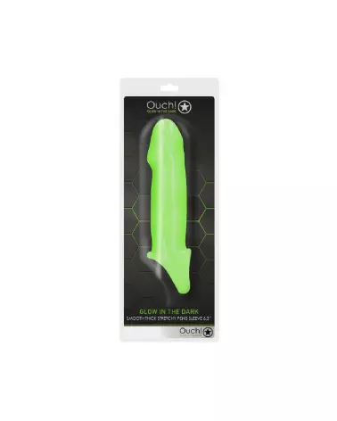 Image de la gaine pénis luminescente Ouch! by Shots, extensible et épaisse-2