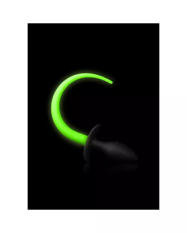 Puppy Tail Plug Glow in the Dark de Ouch! by Shots en action-1