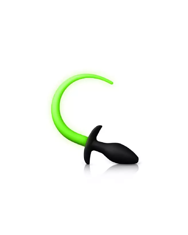 Puppy Tail Plug Glow in the Dark de Ouch! by Shots en action-4