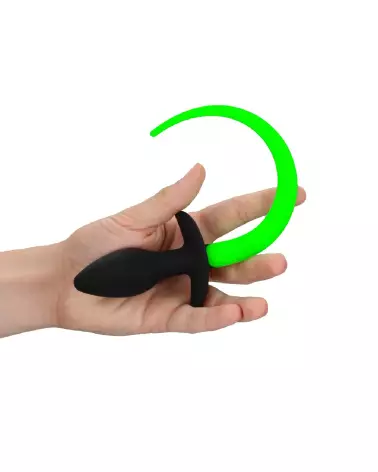 Puppy Tail Plug Glow in the Dark de Ouch! by Shots en action-7