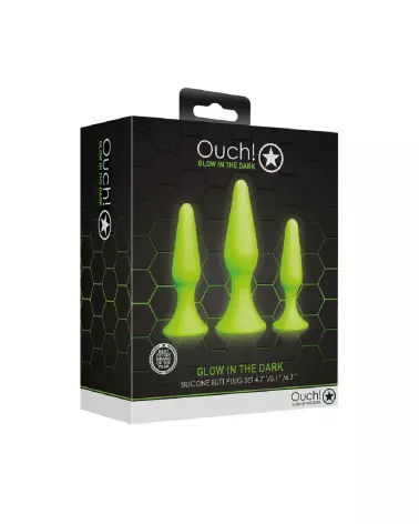 Set Butt Plug Lumineux Ouch! by Shots pour exploration anale-2
