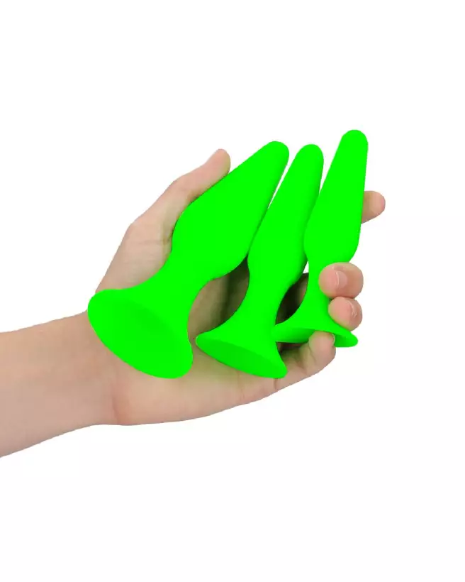 Set Butt Plug Lumineux Ouch! by Shots pour exploration anale-7
