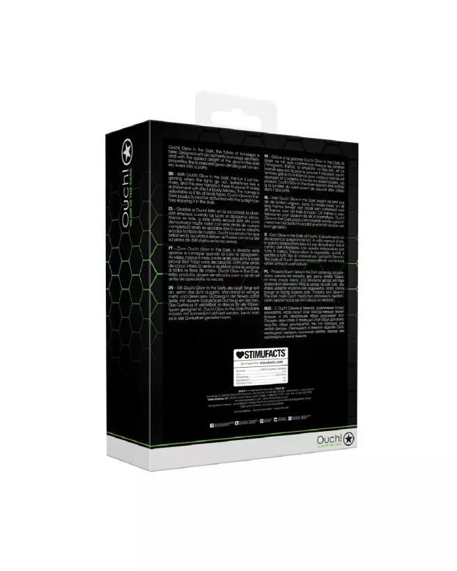 Harnais L/XL Glow in the Dark de Ouch! by Shots pour visibilité optimale-3