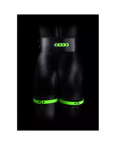 Harnais phosphorescent Ouch! by Shots avec menottes et ceinture taille S/M-6