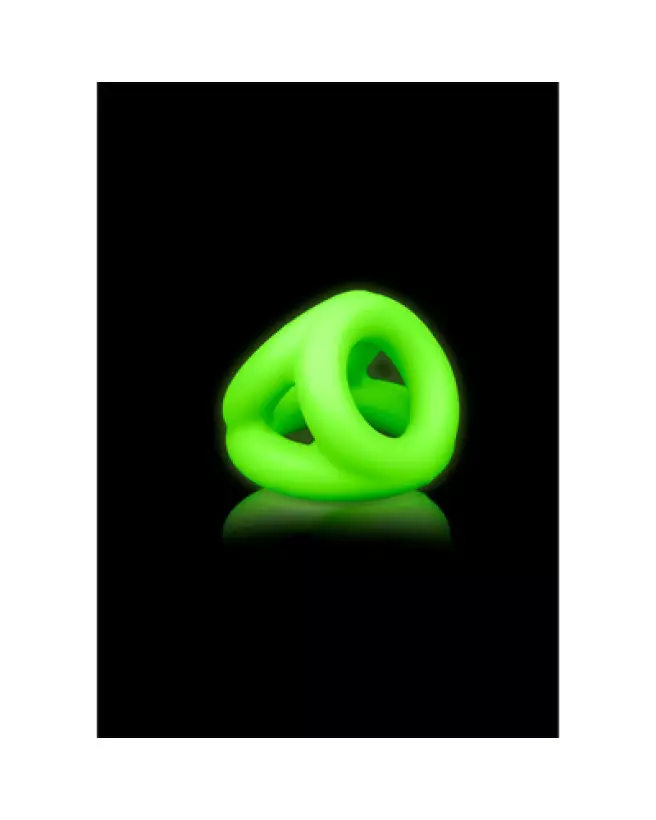 Cockring Ball Strap Glow in the Dark de Ouch! Shots pour performance et plaisir enhanced-1