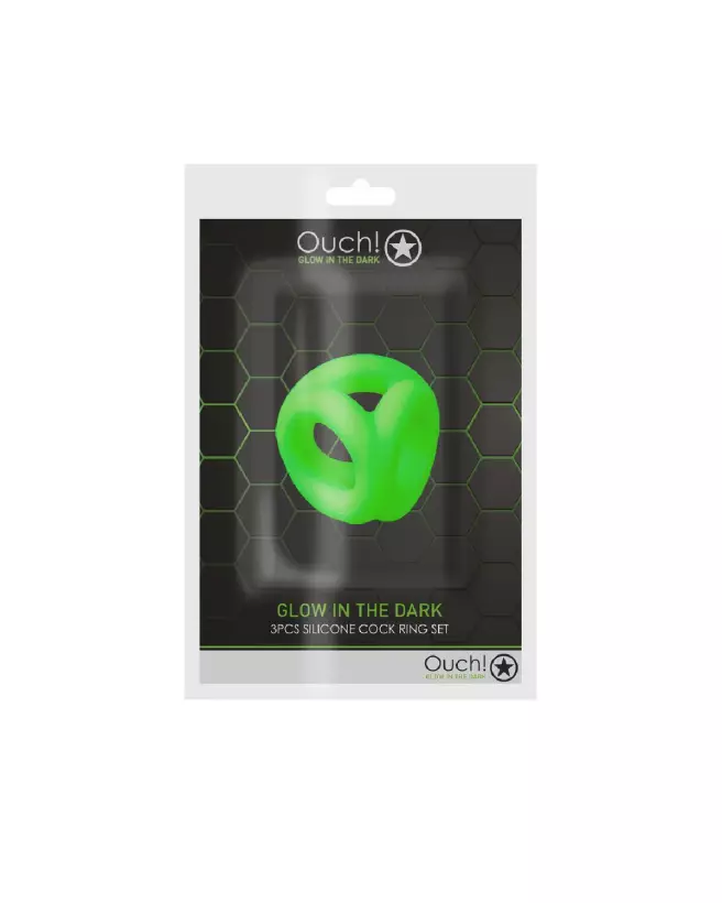 Cockring Ball Strap Glow in the Dark de Ouch! Shots pour performance et plaisir enhanced-2