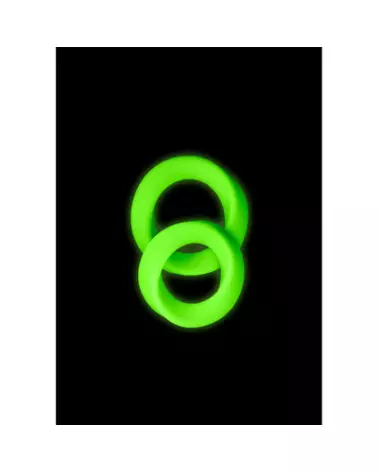 Cockring Set Glow in the Dark de Ouch! by Shots pour endurance et plaisir-1