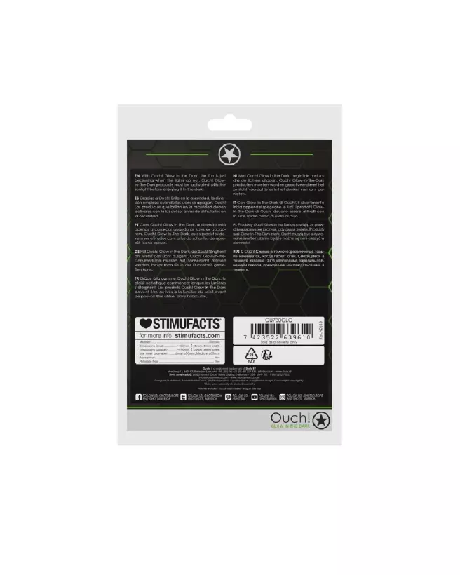 Cockring Set Glow in the Dark de Ouch! by Shots pour endurance et plaisir-3