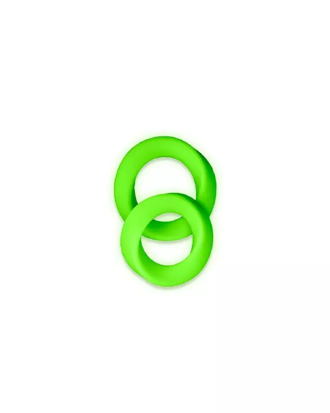 Cockring Set Glow in the Dark de Ouch! by Shots pour endurance et plaisir-4