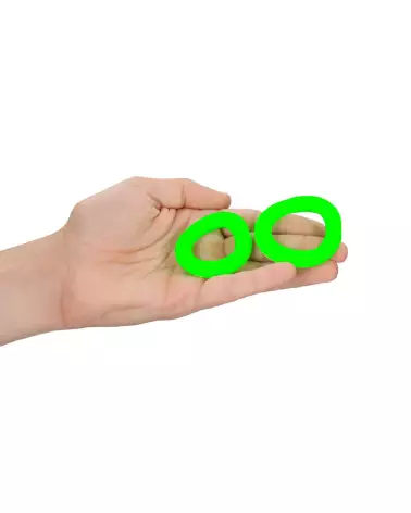Cockring Set Glow in the Dark de Ouch! by Shots pour endurance et plaisir-6