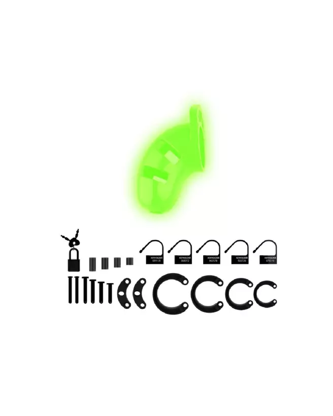 Image de la Cage de Chasteté Model 20 Glow in the Dark de Ouch! by Shots-5