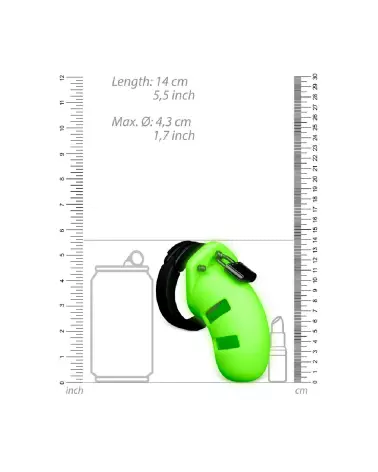 Image de la Cage de Chasteté Model 20 Glow in the Dark de Ouch! by Shots-6