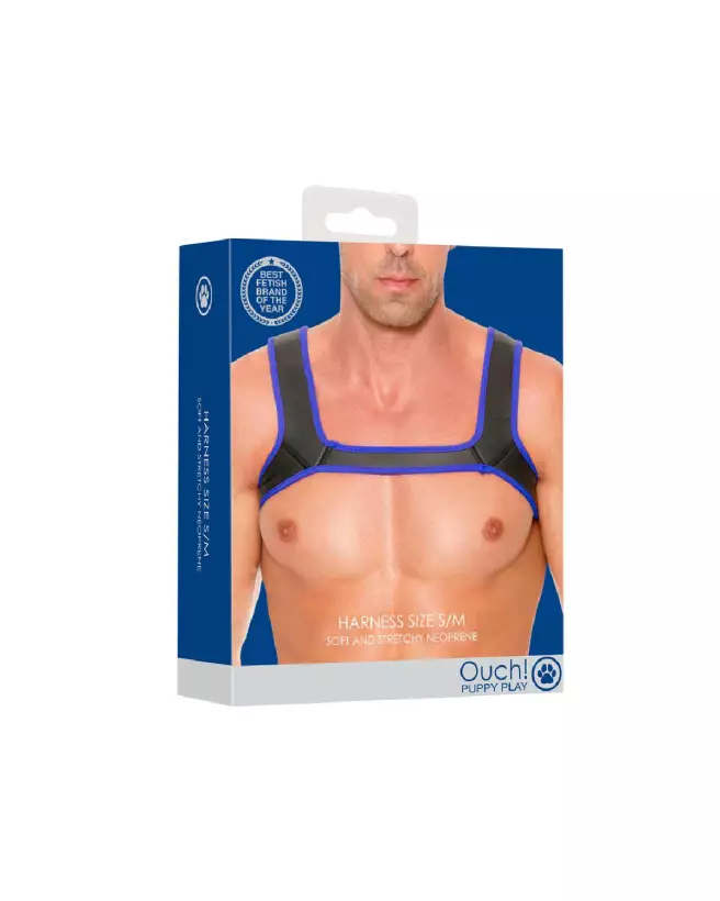 Harnais homme en néoprène S/M Ouch! by Shots, confort et style-2