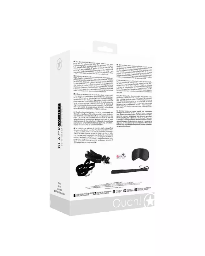 Système de contrainte ceinture bondage Ouch! by Shots pour lit-3