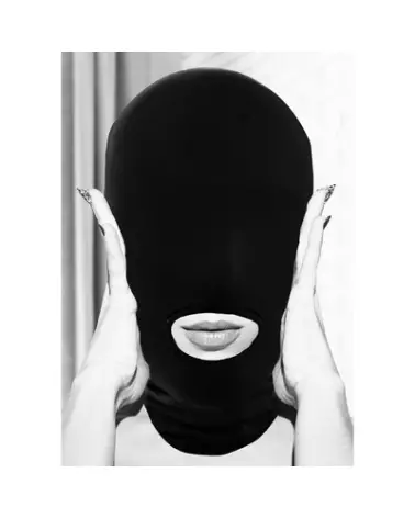 Masque de soumission en cuir Ouch! by Shots pour jeux BDSM-1