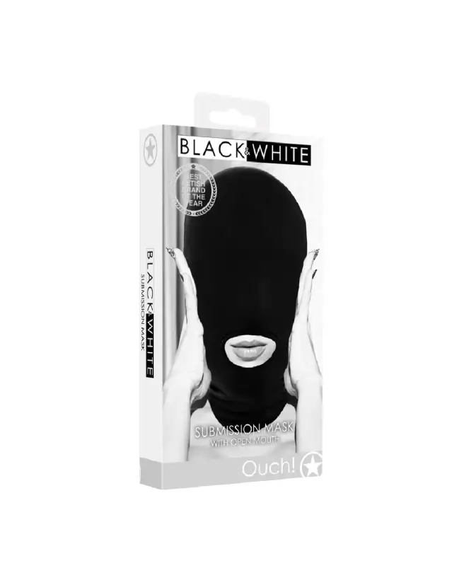 Masque de soumission en cuir Ouch! by Shots pour jeux BDSM-2