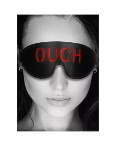 Masque en cuir bondé Ouch! pour jeux BDSM et soumission-1
