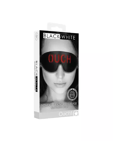 Masque en cuir bondé Ouch! pour jeux BDSM et soumission-2