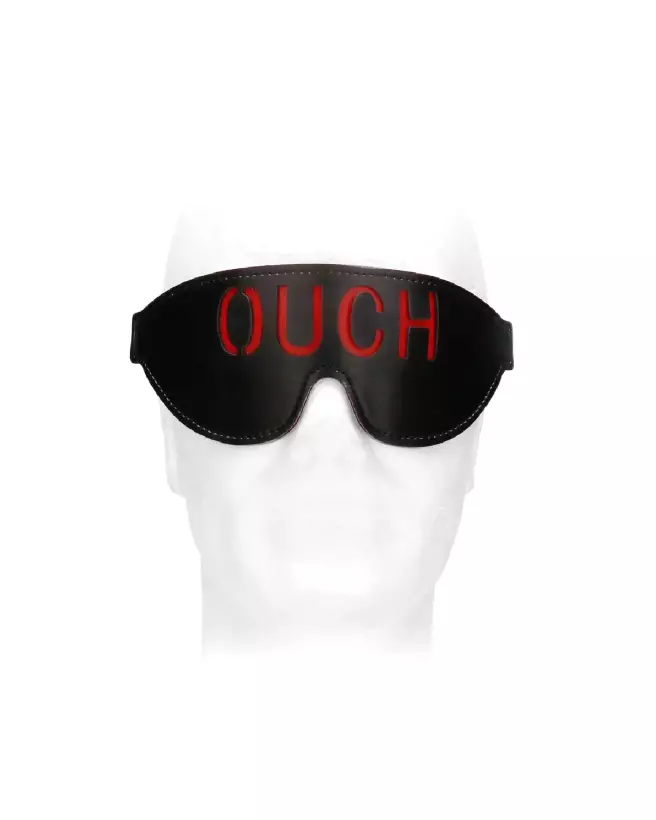 Masque en cuir bondé Ouch! pour jeux BDSM et soumission-4